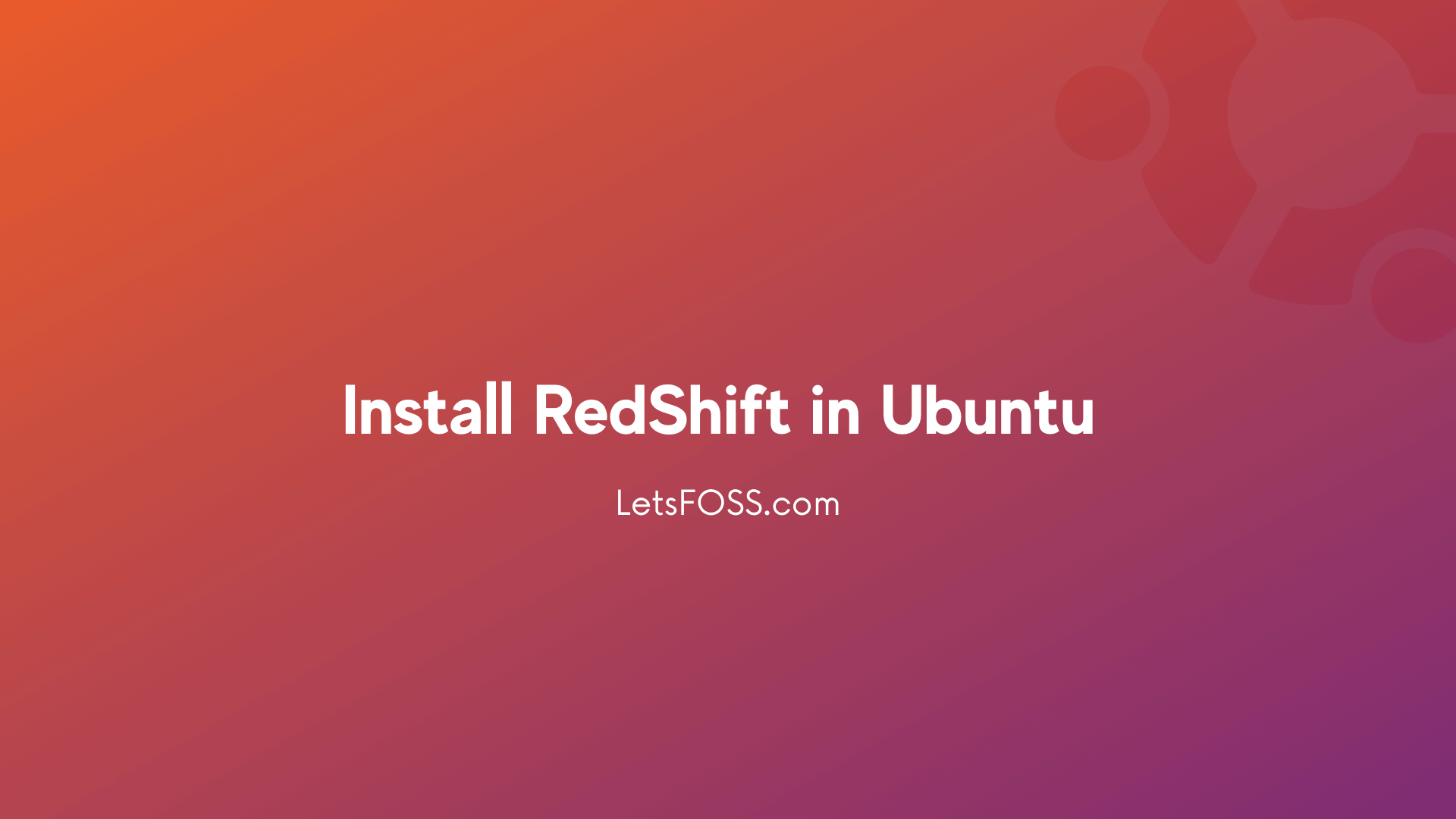 redshift for ubuntu