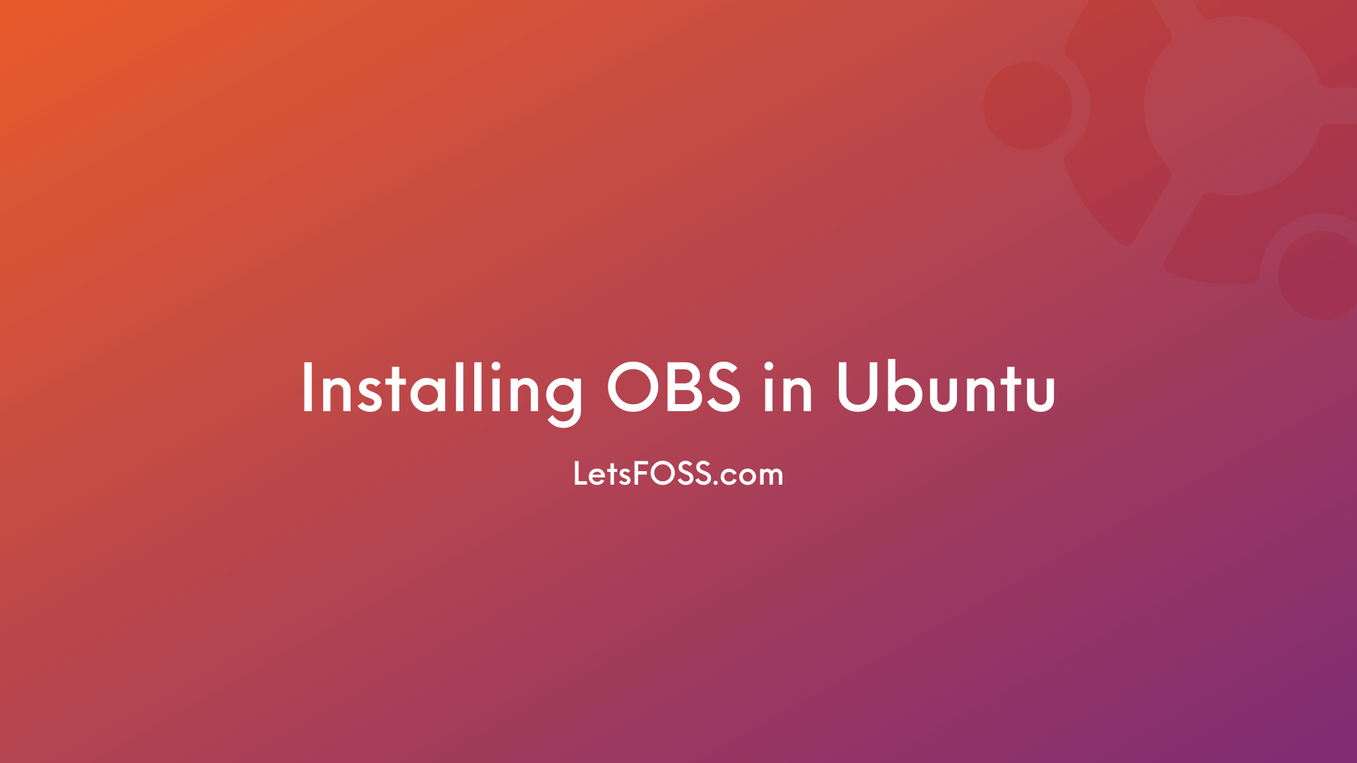 ubuntu install obs