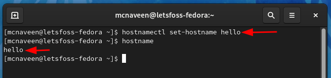 how-to-change-hostname-in-fedora