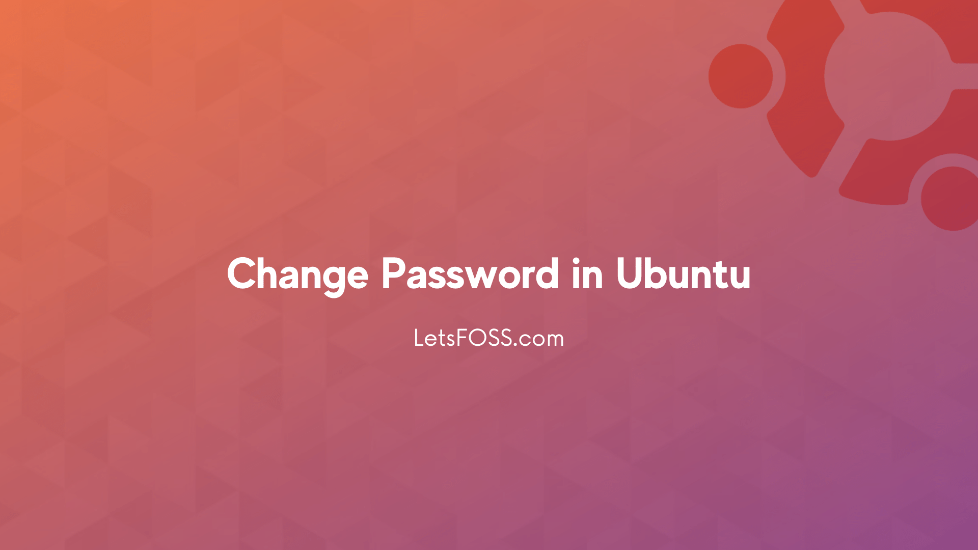 Changing Password in Ubuntu