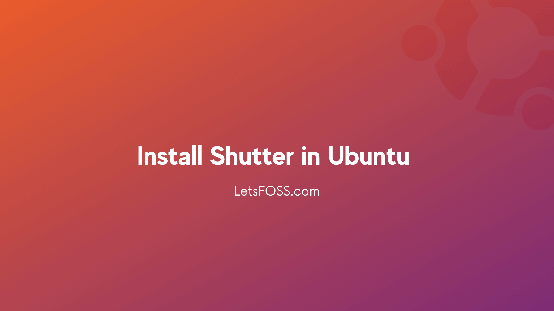 Install Shutter in Ubuntu