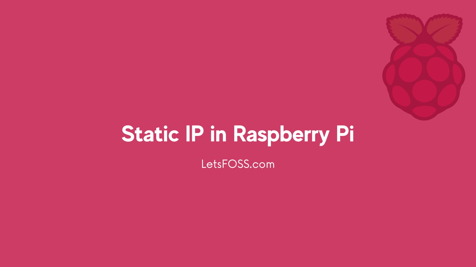 Setting up Static IP in Raspberry Pi