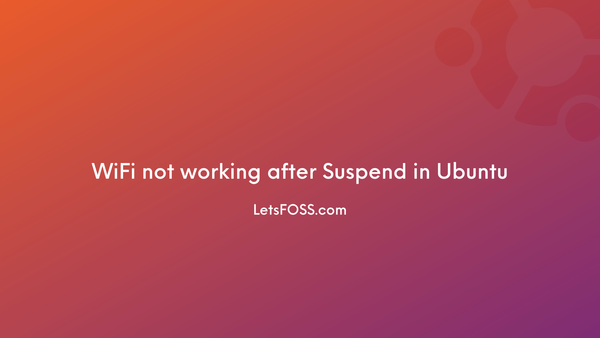 WiFi not working after Suspend in Ubuntu